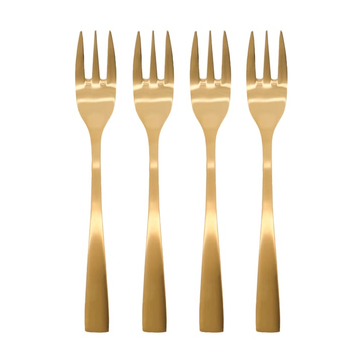 Golden tårtgaffel 4-pack - Gyllene - House Doctor