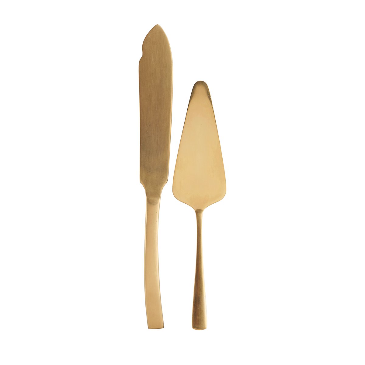 House Doctor Golden tårtset 2 delar | Skandinavisk Design | Tårtspadar | Guldfärgad