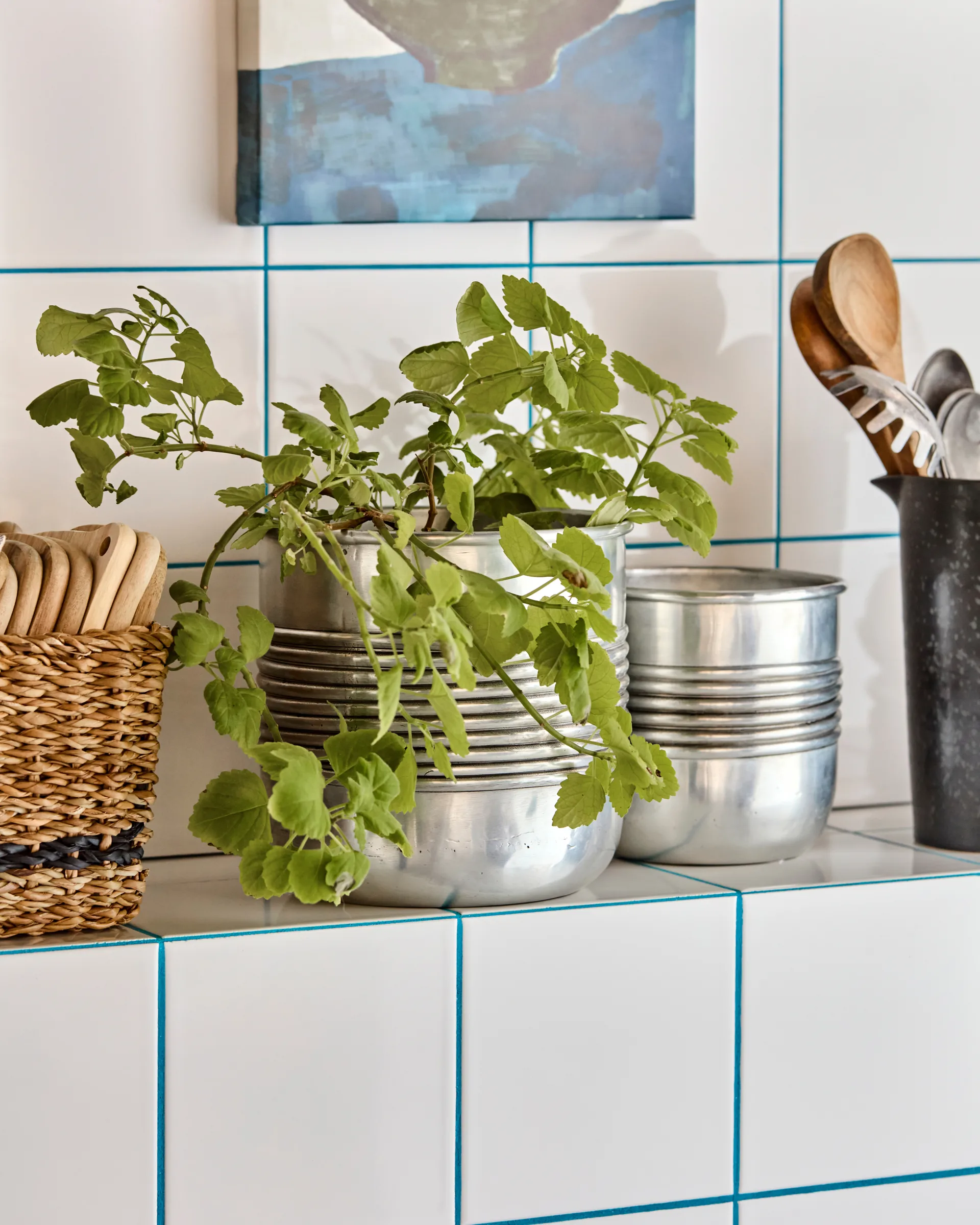 Groove kruka aluminium 2 delar, Antik silverfinish House Doctor