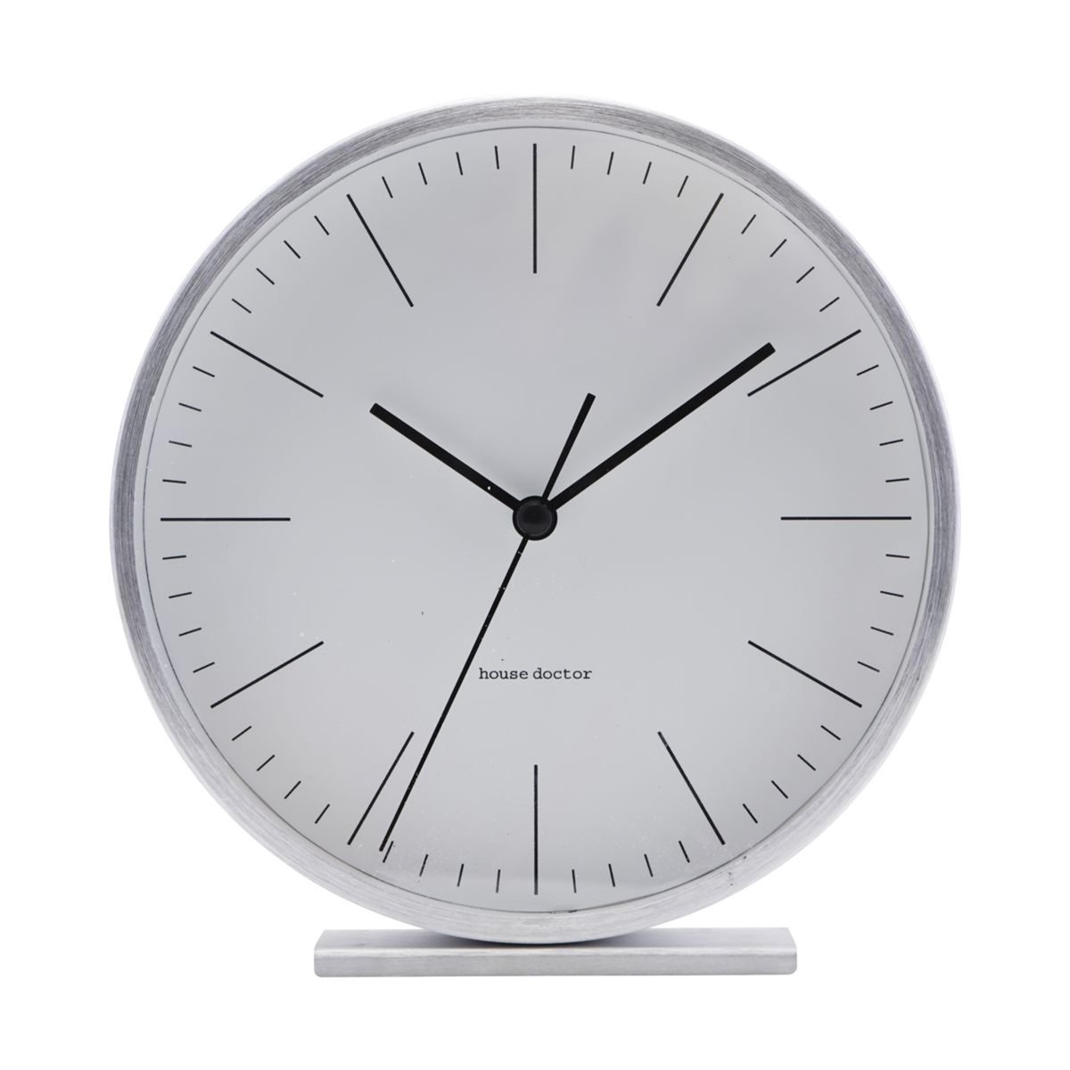 House Doctor Hannah bordsklocka 15 cm silver | Skandinavisk Design | Bordsklockor | Silverfärgad