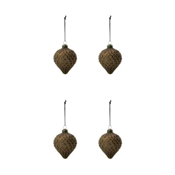 Hinda julkula 9,5 cm 4-pack - Brun - House Doctor