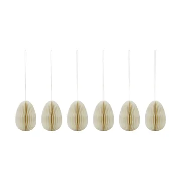 Honeycomb påskägg 6-pack - Off-white - House Doctor