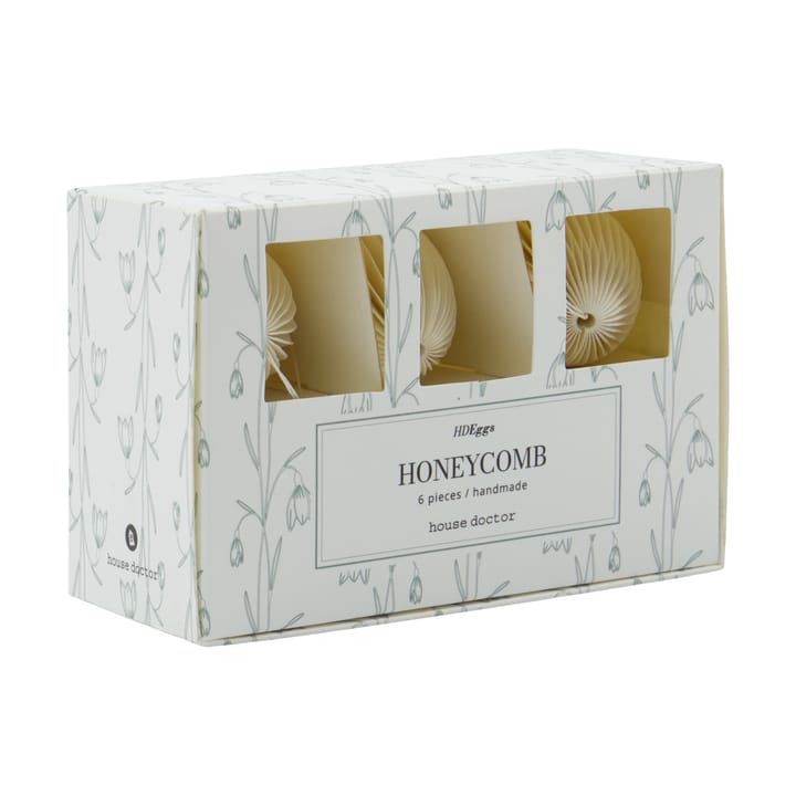 Honeycomb påskägg 6-pack, Off-white House Doctor