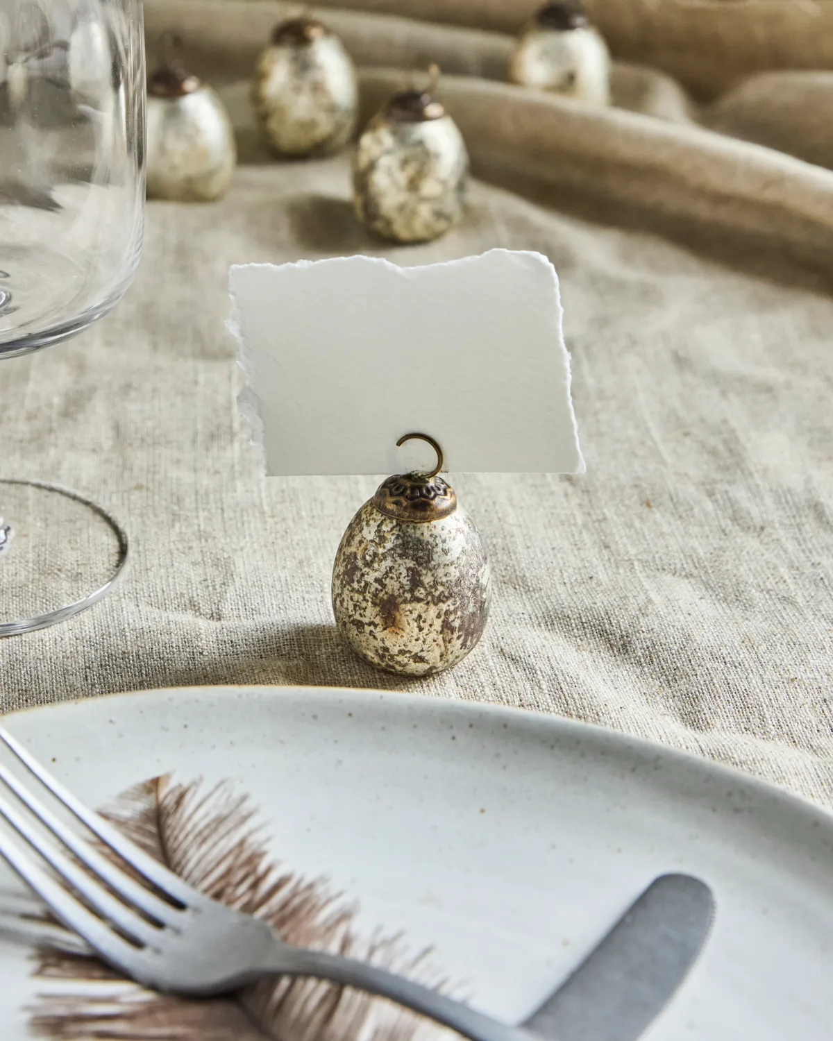 House Doctor hållare för placeringskort 6-pack, Silver finish House Doctor