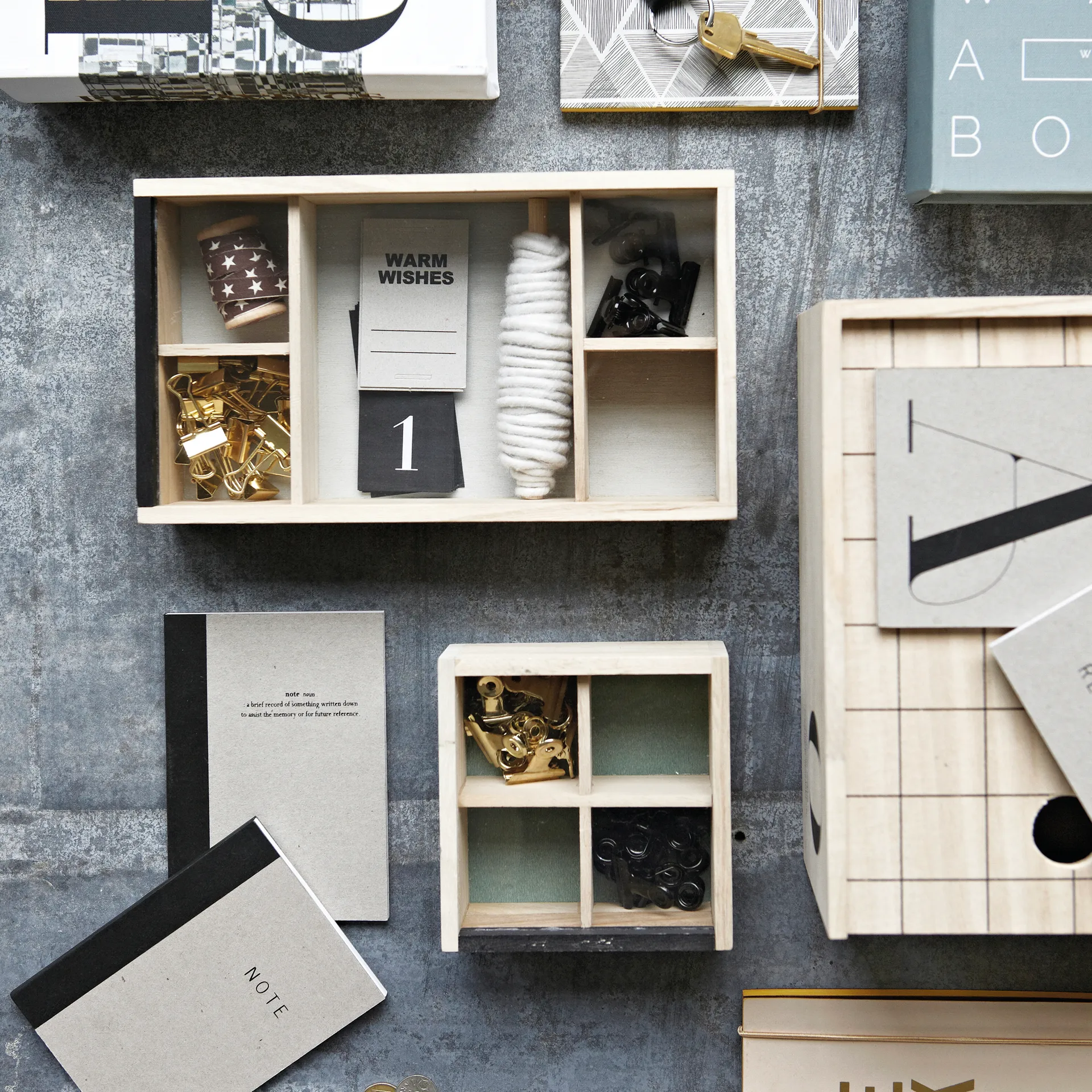 House Doctor klämma 8-pack, guld House Doctor