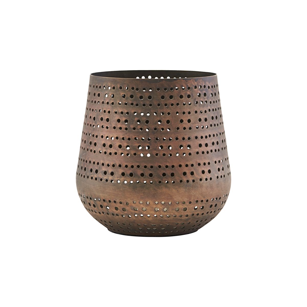 House Doctor ljuslykta Ø12 cm Brun | Skandinavisk Design | Krukor | Guldfärgad