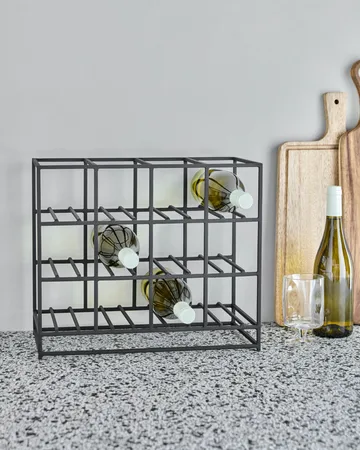 House Doctor vinställ 12 flaskor 41x35 cm - Svart - House Doctor