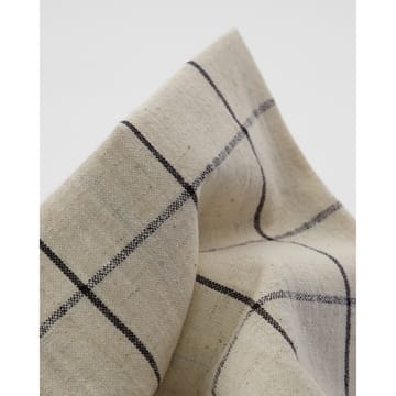 Join tygservett 40x40 cm 4-pack - Svart-off white - House Doctor