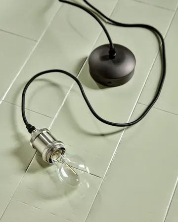 Kabel med E27-sockel - Silver finish - House Doctor