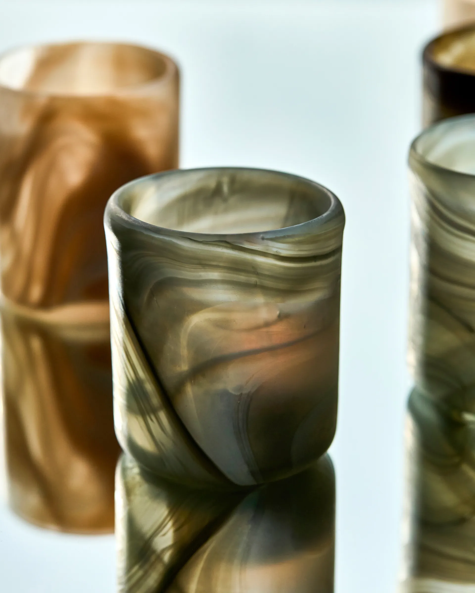 Kae värmeljushållare Ø7x8 cm, Grå House Doctor