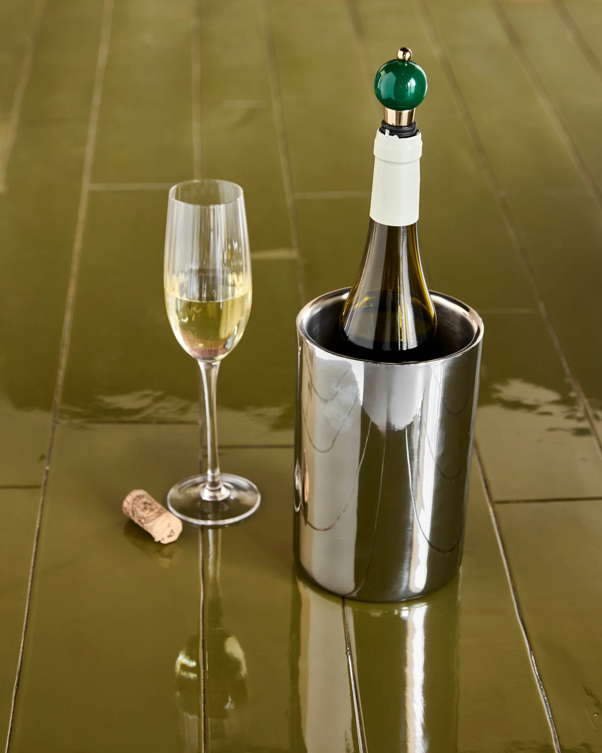 Kett vinkylare Ø12,5x18 cm, Silver finish House Doctor