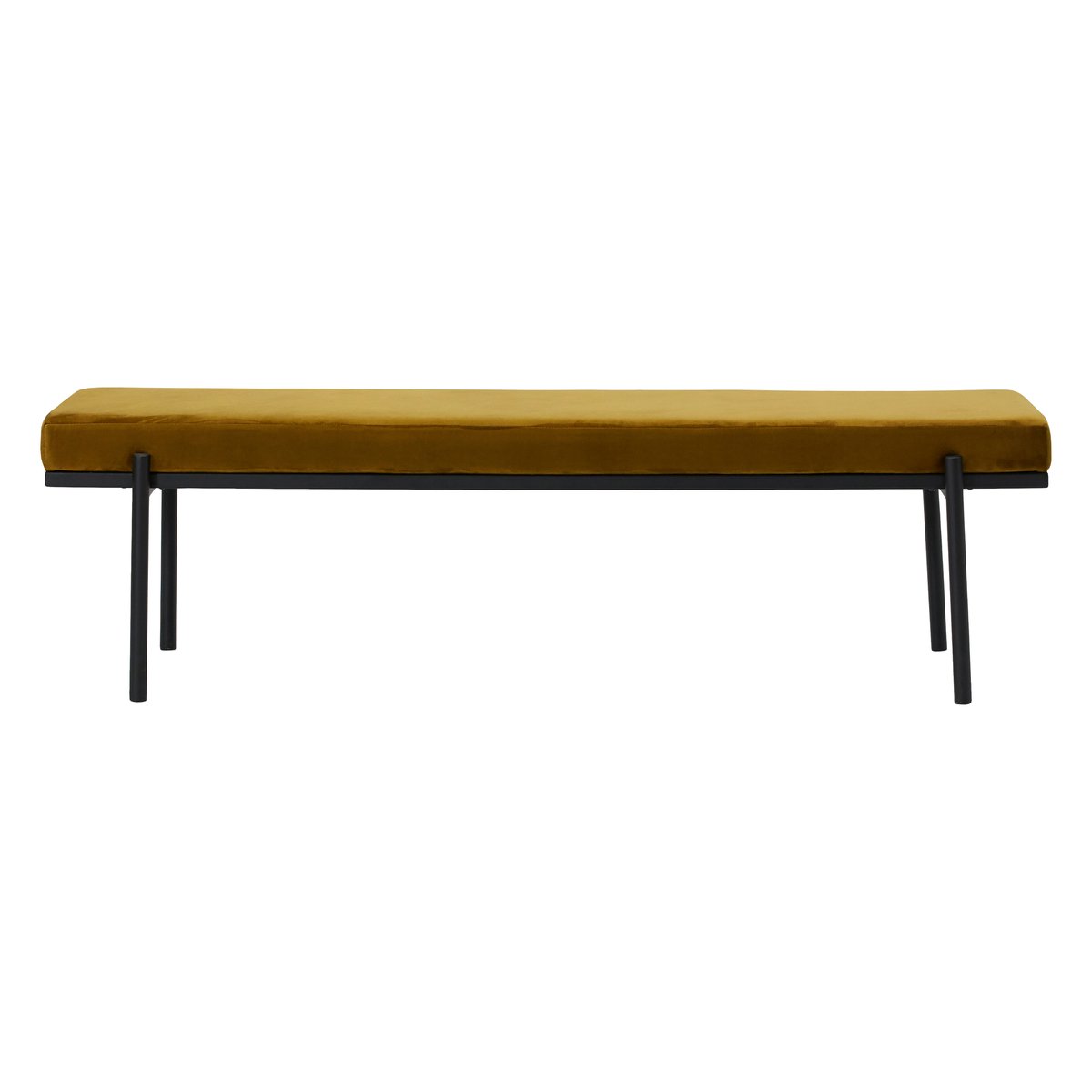 House Doctor Lao bänk 160 cm Dark olive | Skandinavisk Design | Bänkar | Gul