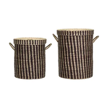 Laundry tvättkorg med lock 2 delar - Natur-brun - House Doctor