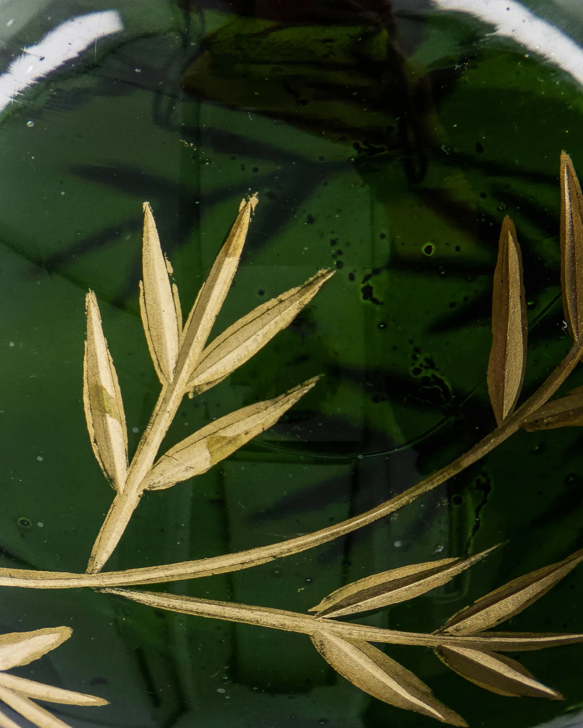 Leaf julgranskula Ø7,5 cm 4-pack, Grön-guld House Doctor