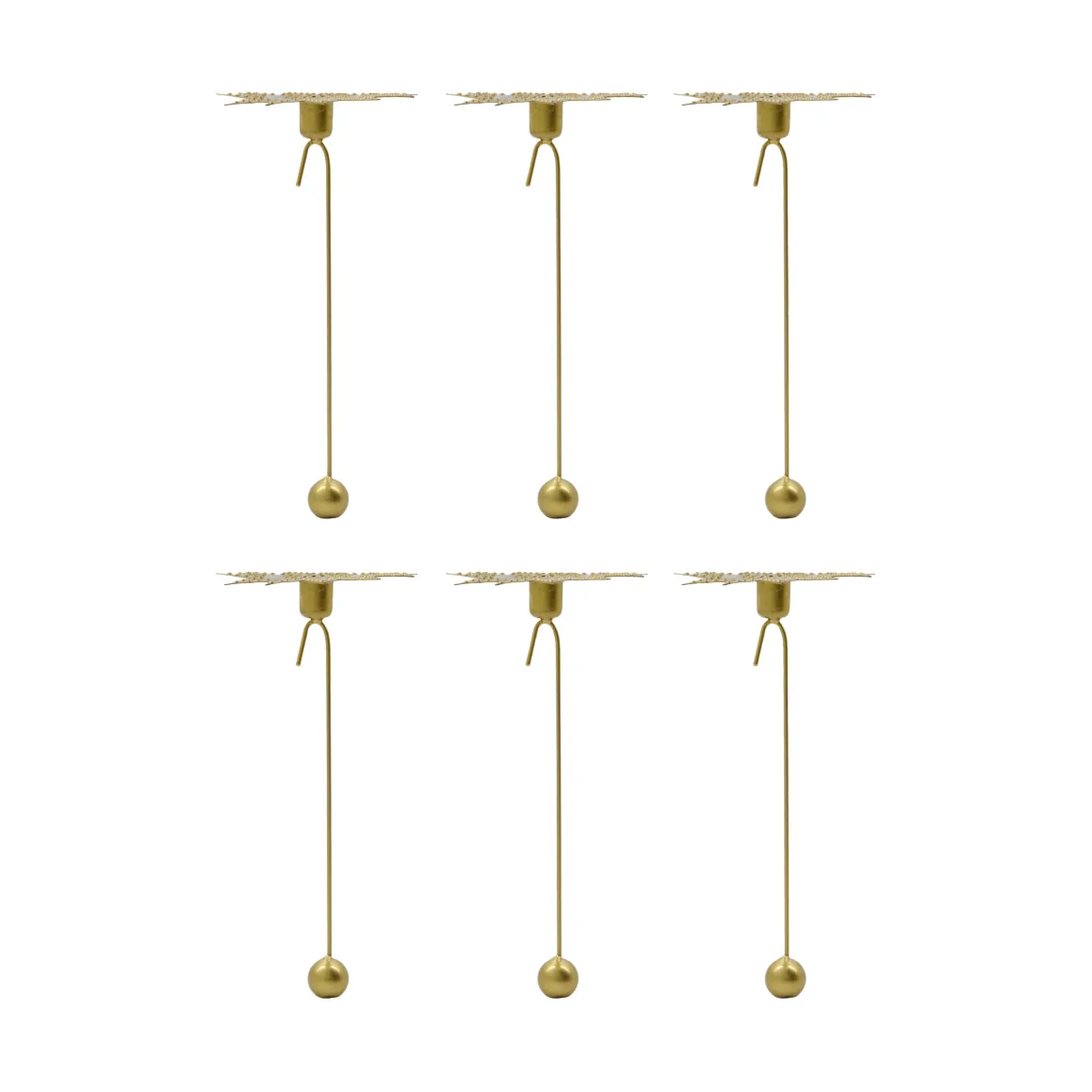 Leaves ljusstake 4-pack, Antik mässingsfärg House Doctor