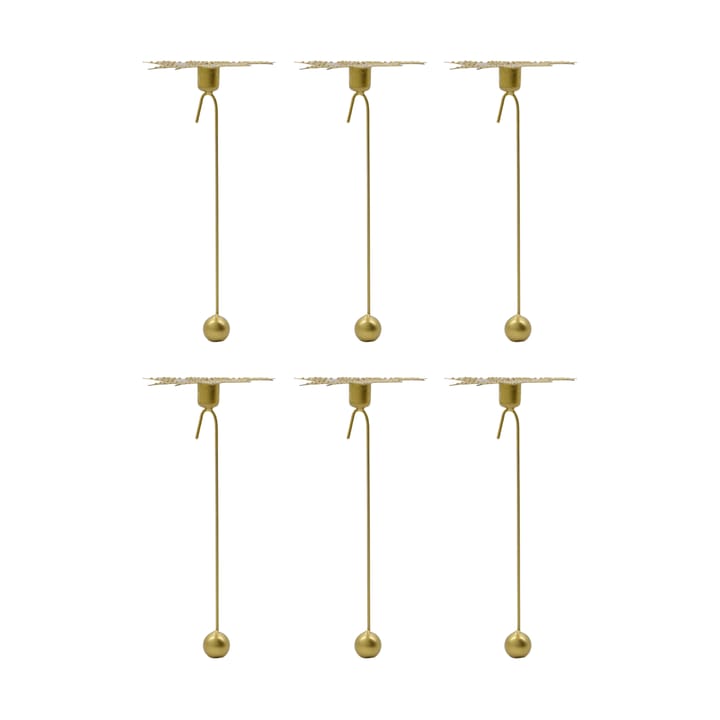 Leaves ljusstake 4-pack - Antik mässingsfärg - House Doctor
