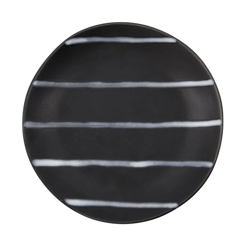Line assiett Ø19,5 cm, Svart-brun House Doctor