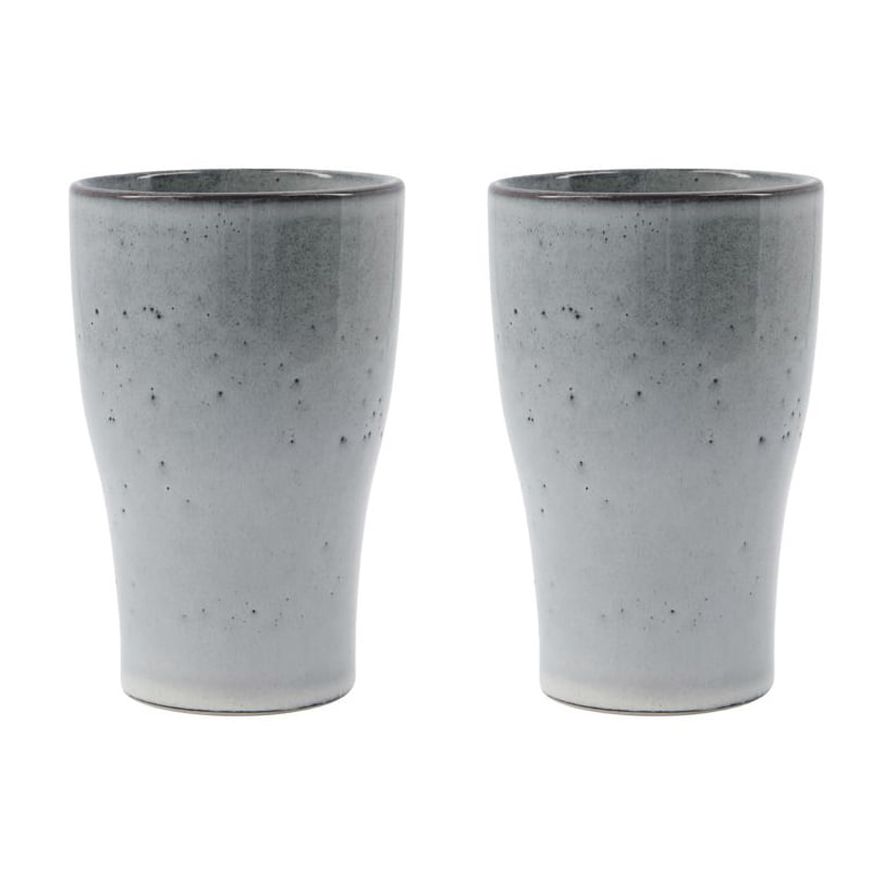 House Doctor Liss termosmugg 14 cm 2-pack Ljusgrå | Skandinavisk Design | Kaffekoppar | Grå