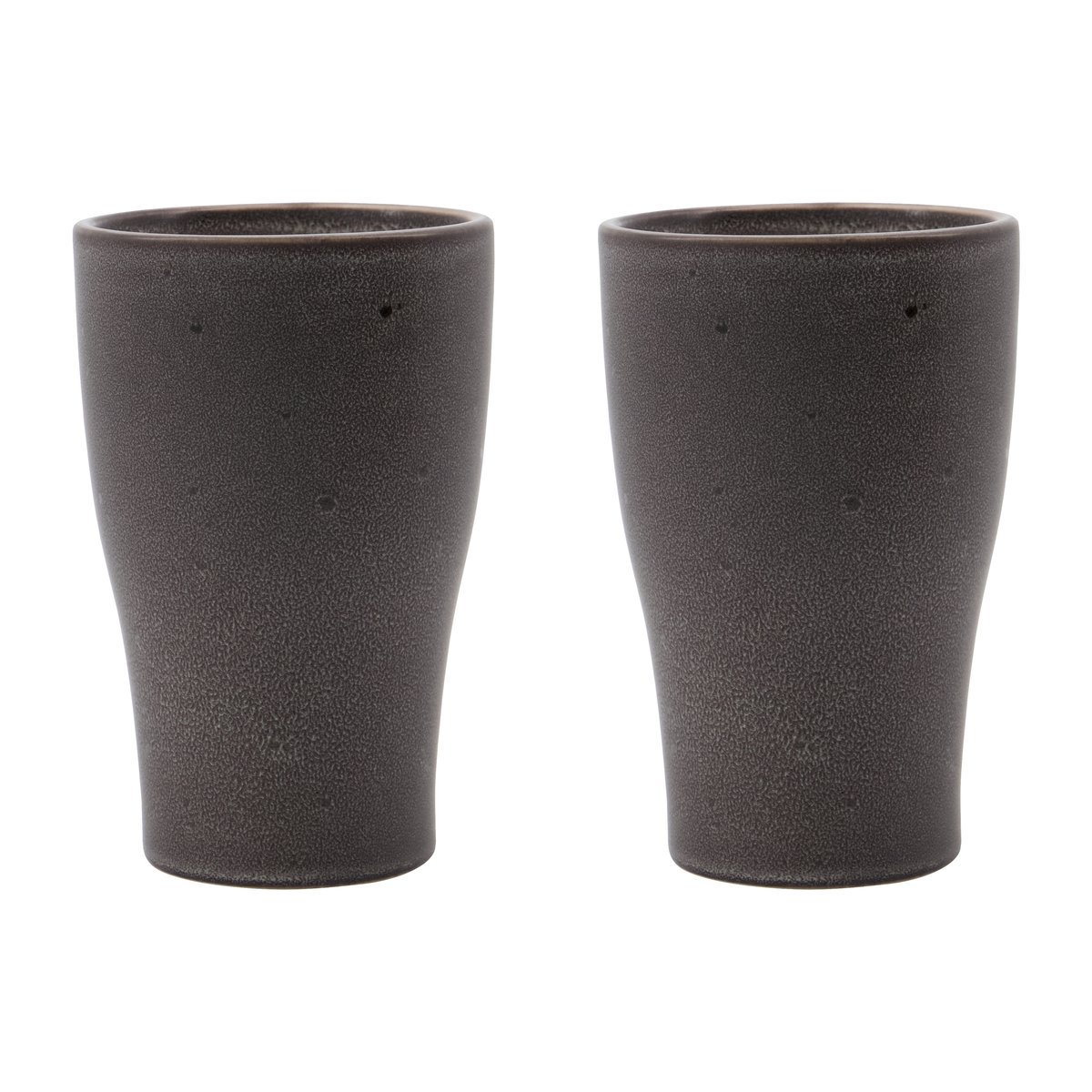 House Doctor Liss termosmugg 14 cm 2-pack Mörkgrå | Skandinavisk Design | Kaffekoppar | Grå