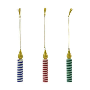 Ljus dekorationshänge 3 delar - Grön-rosa-blå - House Doctor