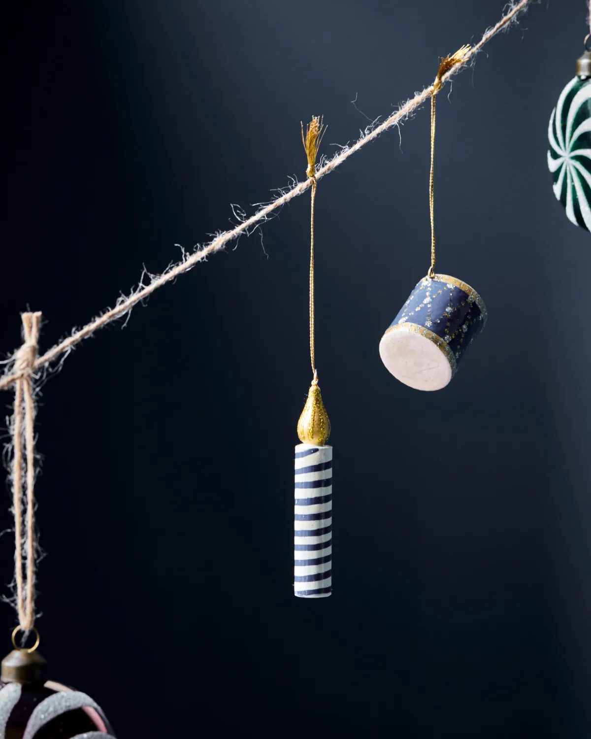 Ljus dekorationshänge 3 delar, Grön-rosa-blå House Doctor