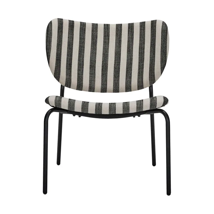 Longa loungestol stålstativ, Svart-vit House Doctor