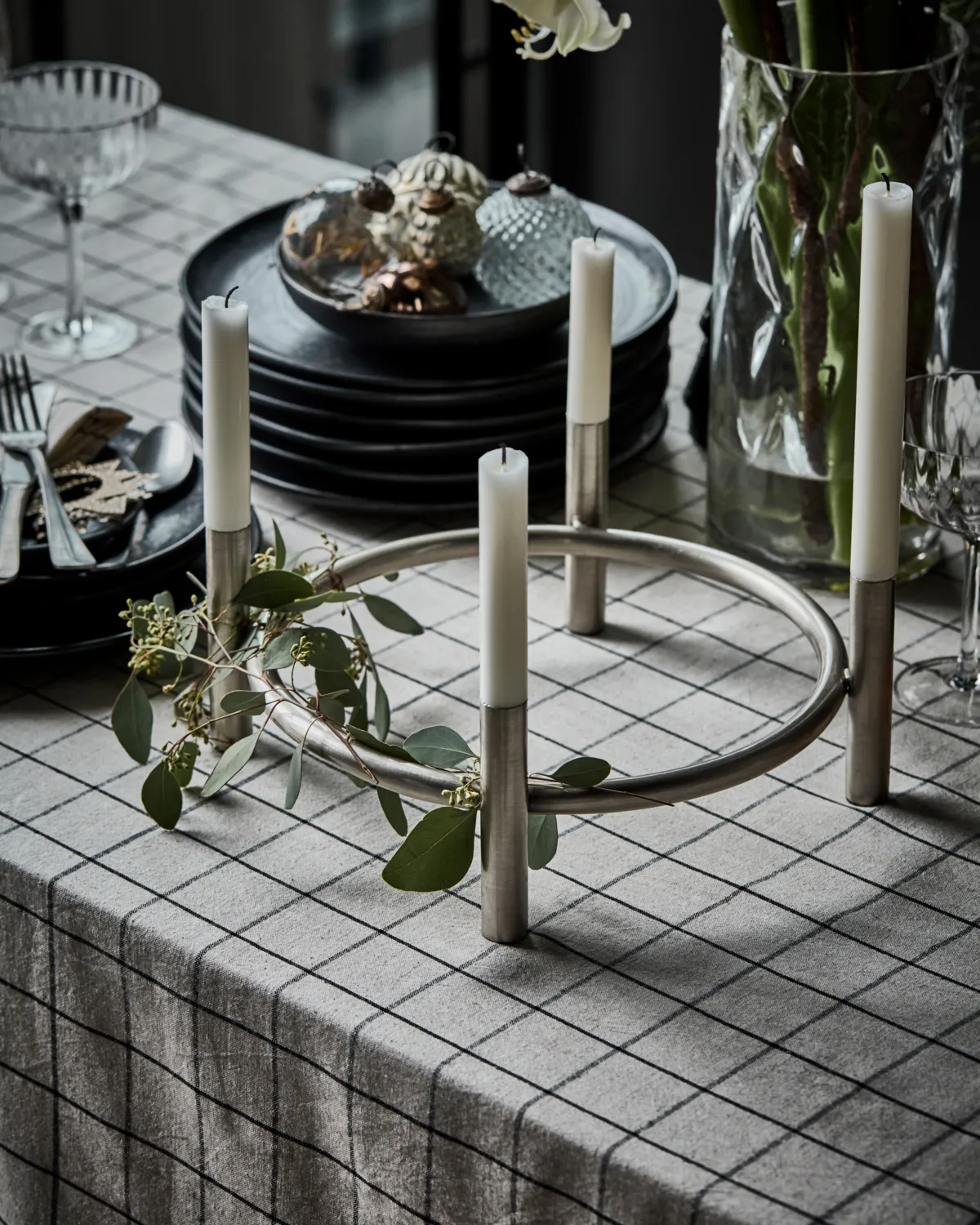 Maxi ljusstake 102 cm, Antiksilver House Doctor