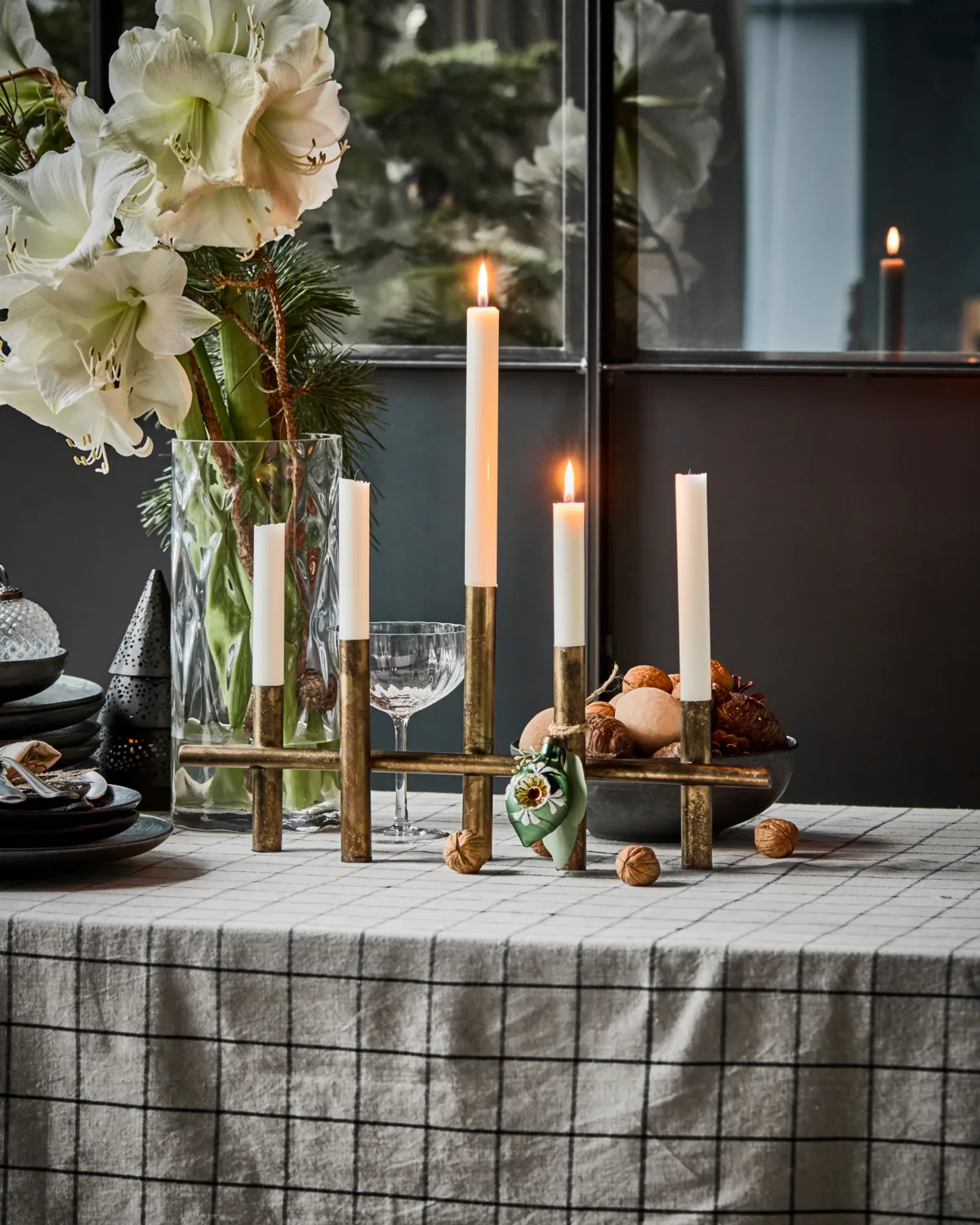 Maxi ljusstake 45 cm, Antik mässingsfärg House Doctor