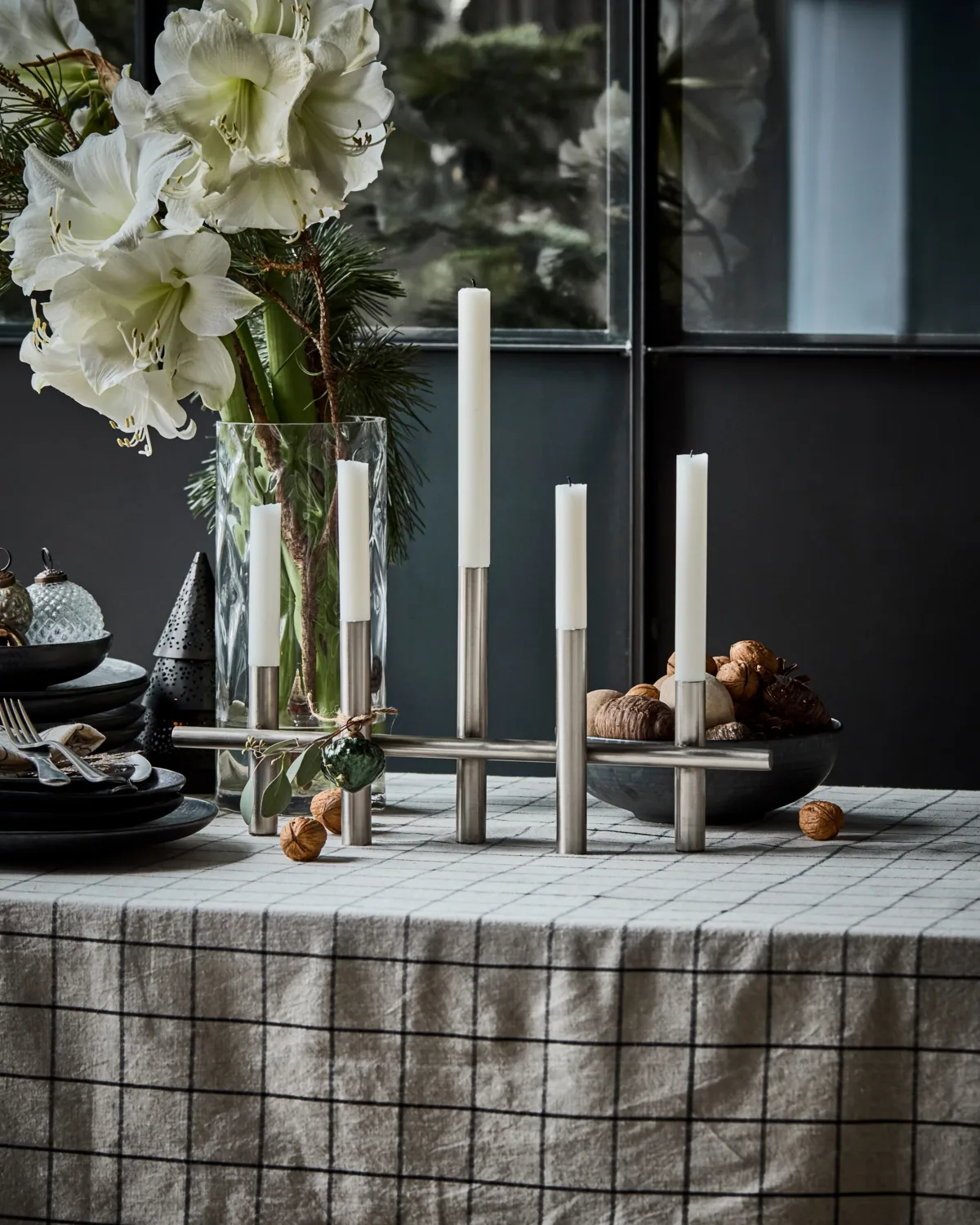 Maxi ljusstake 45 cm, Antiksilver House Doctor