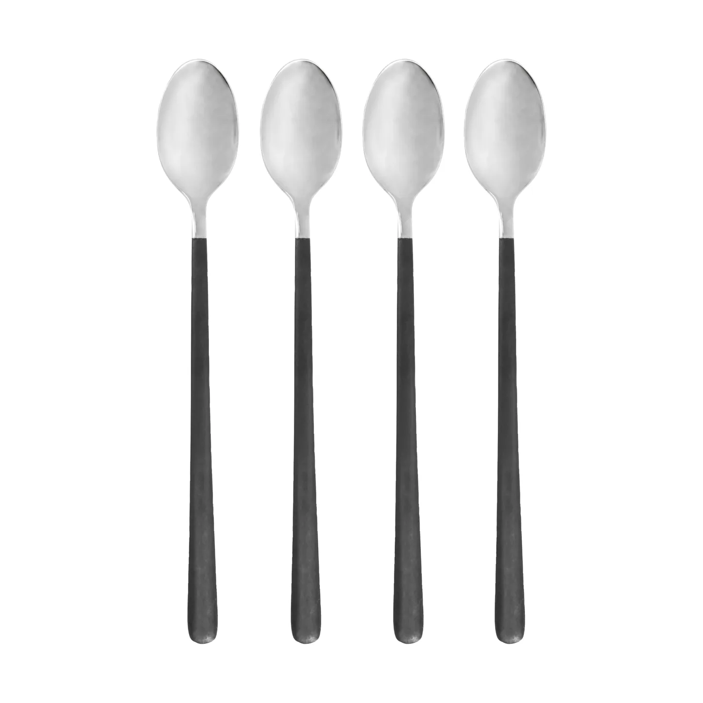 Ox lång sked 4-pack, Svart-silver House Doctor