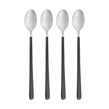 Ox lång sked 4-pack - Svart-silver - House Doctor