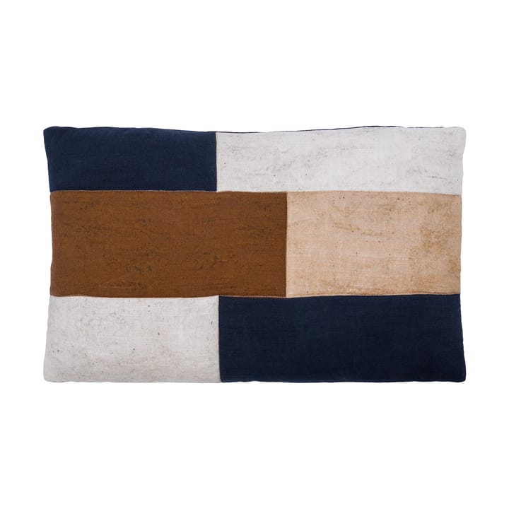 Patch kuddfodral 30x50 cm - Svart-sand-brun - House Doctor