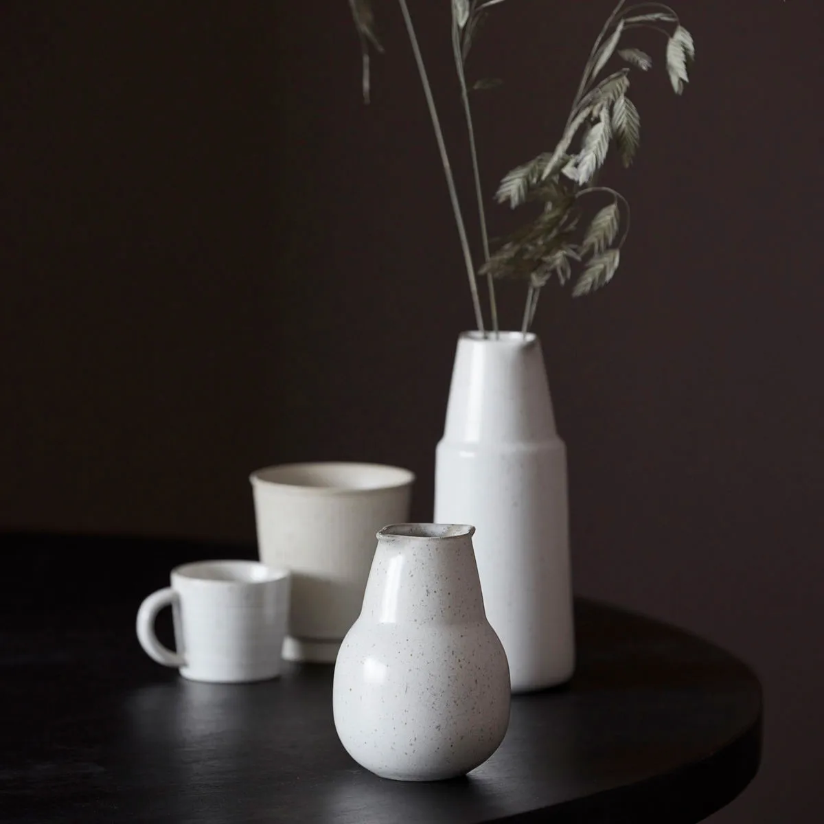 Pion karaff 12 cm, Grå-vit House Doctor