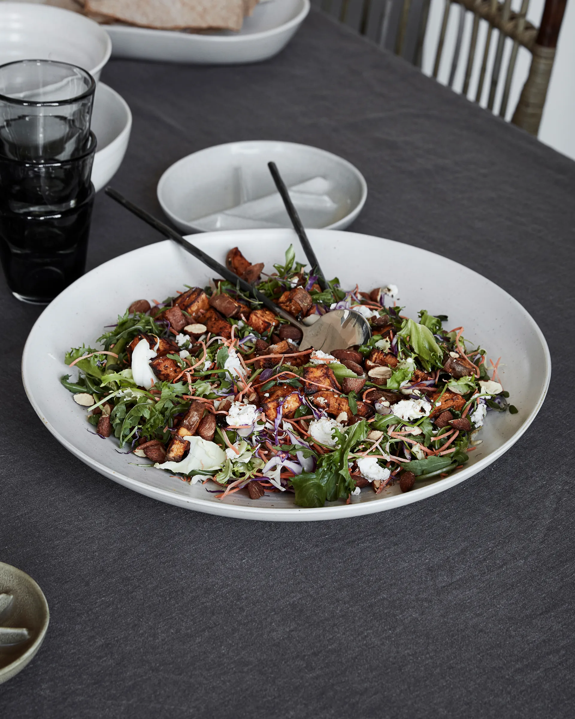 Pion serveringsfat Ø36 cm, Grå-vit House Doctor