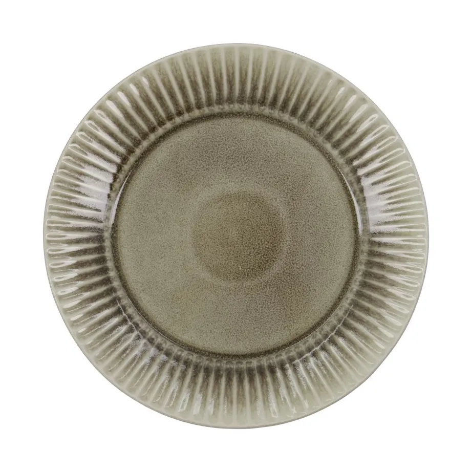 House Doctor Pleat middagstallrik Ø27 cm Grå-brun