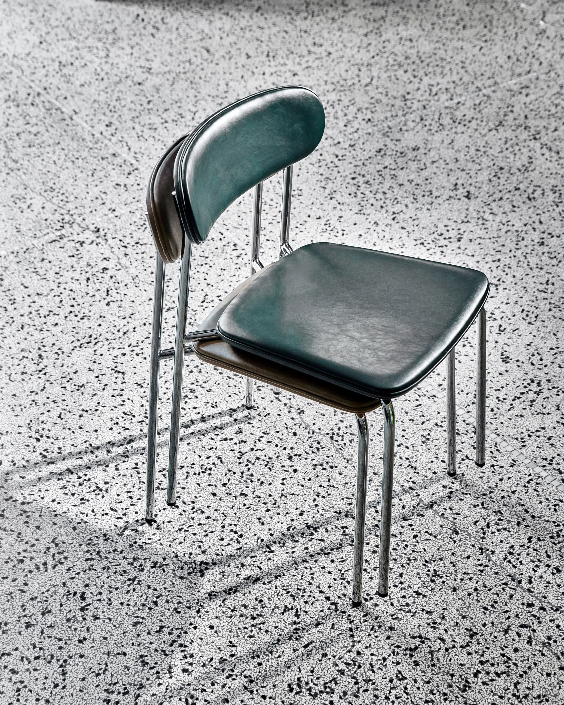 Pova stol, Crome-mörk grön House Doctor