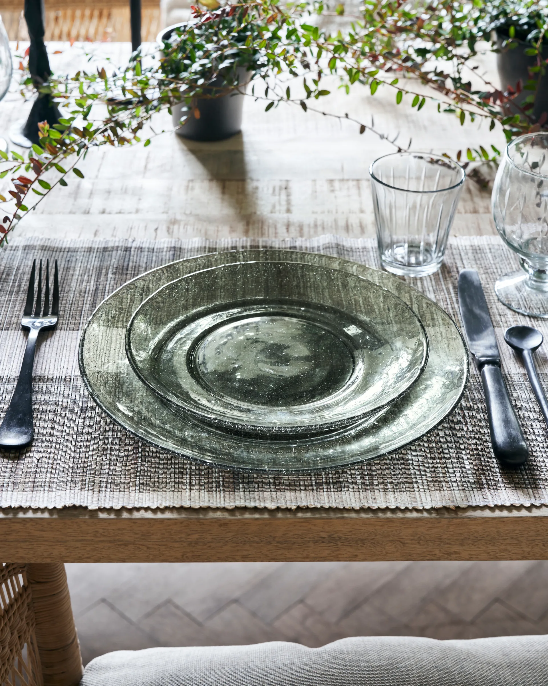 Rain assiett Ø21 cm 2-pack, Grön House Doctor