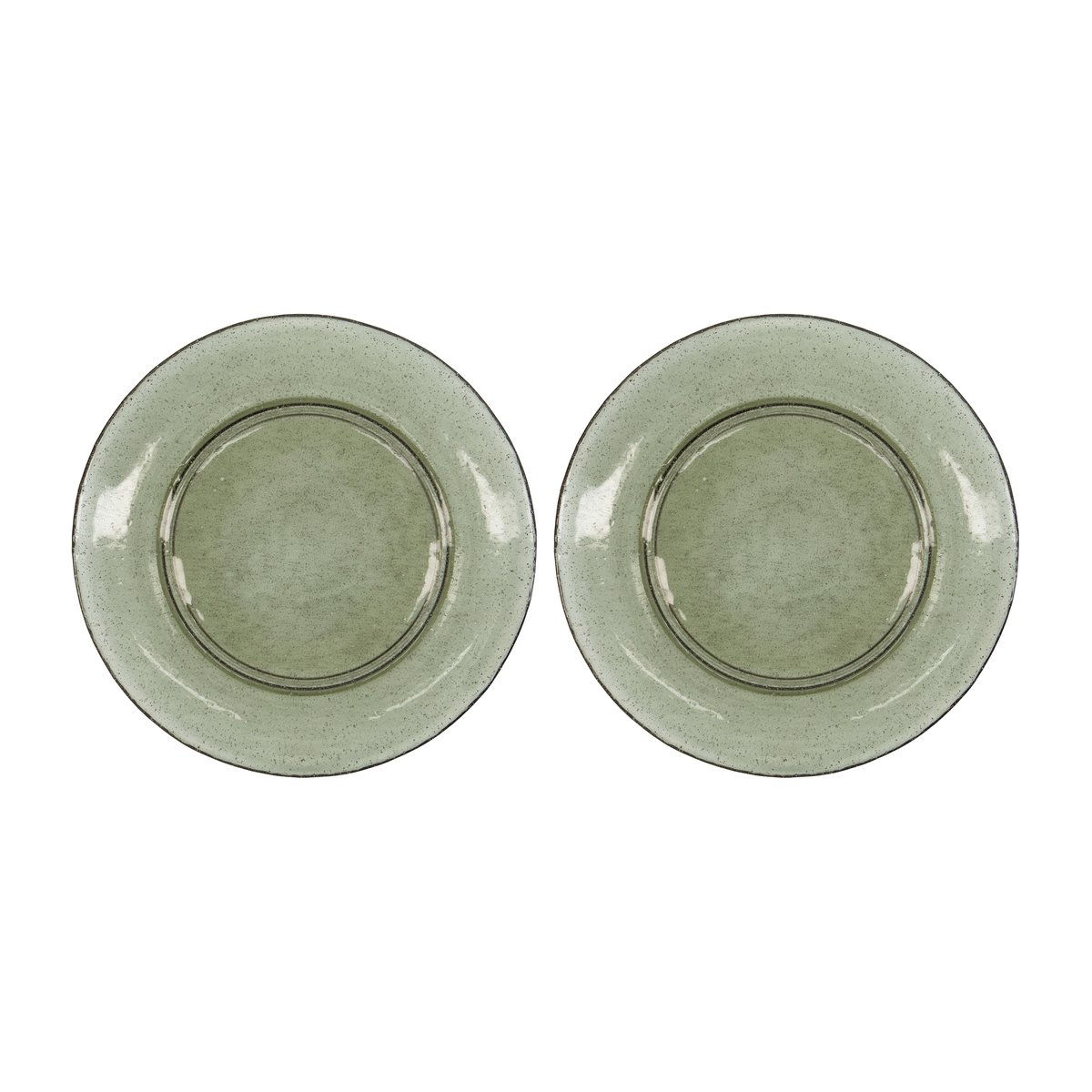 House Doctor Rain tallrik 27 cm 2-pack Grön | Skandinavisk Design | Mattallrikar | Grön