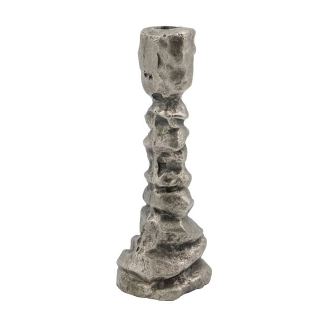 Raku ljusstake antiksilver - 20 cm - House Doctor