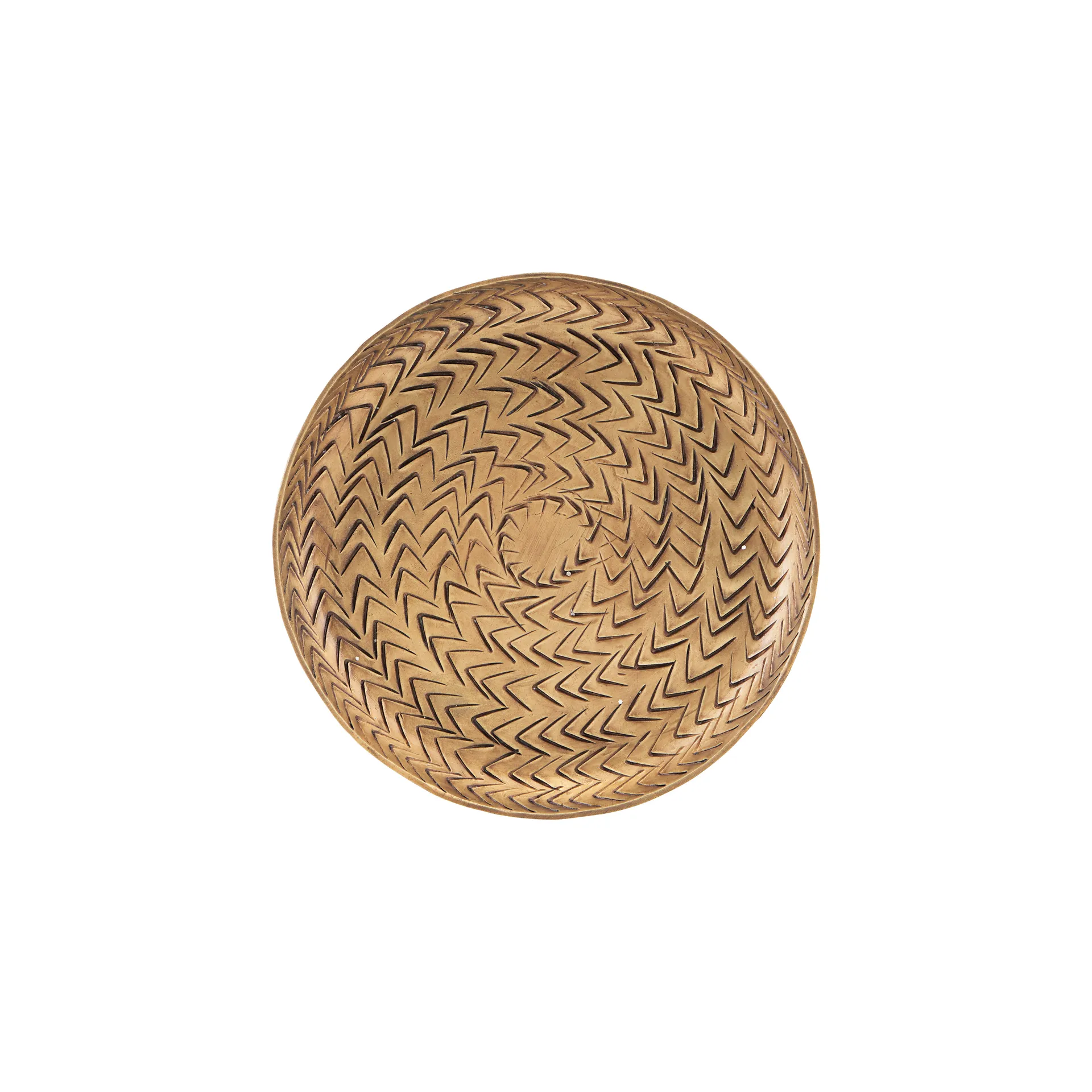 Rattan bricka mässingfinish, 12 cm House Doctor