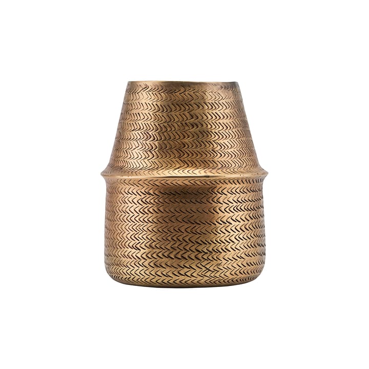 Rattan kruka Ø19 cm, mässing House Doctor