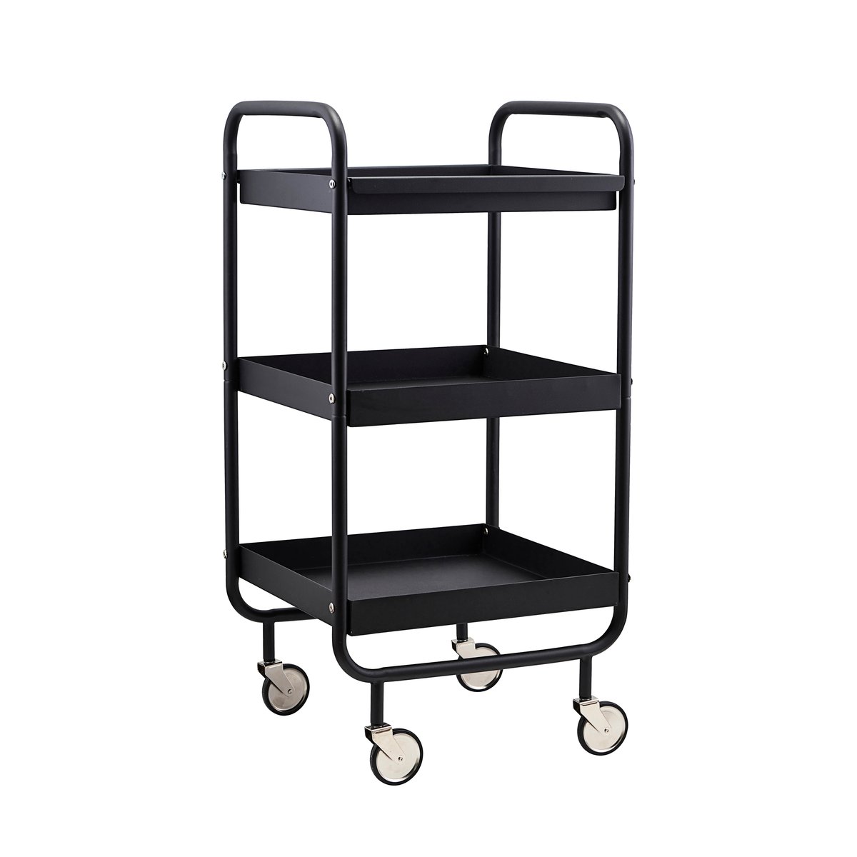 House Doctor Roll vagn med avtagbar bricka Svart | Skandinavisk Design | Serveringsvagnar & Rullvagnar | Svart