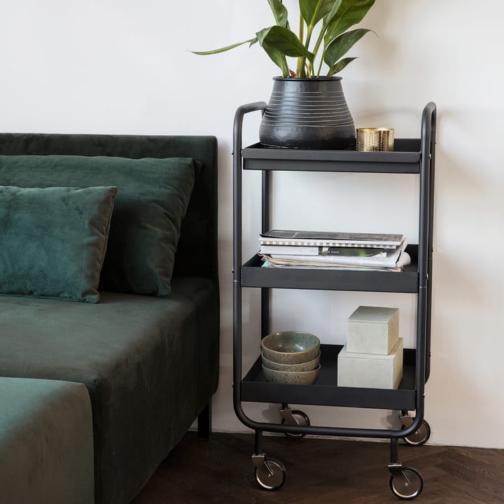 Roll vagn med avtagbar bricka, Svart House Doctor