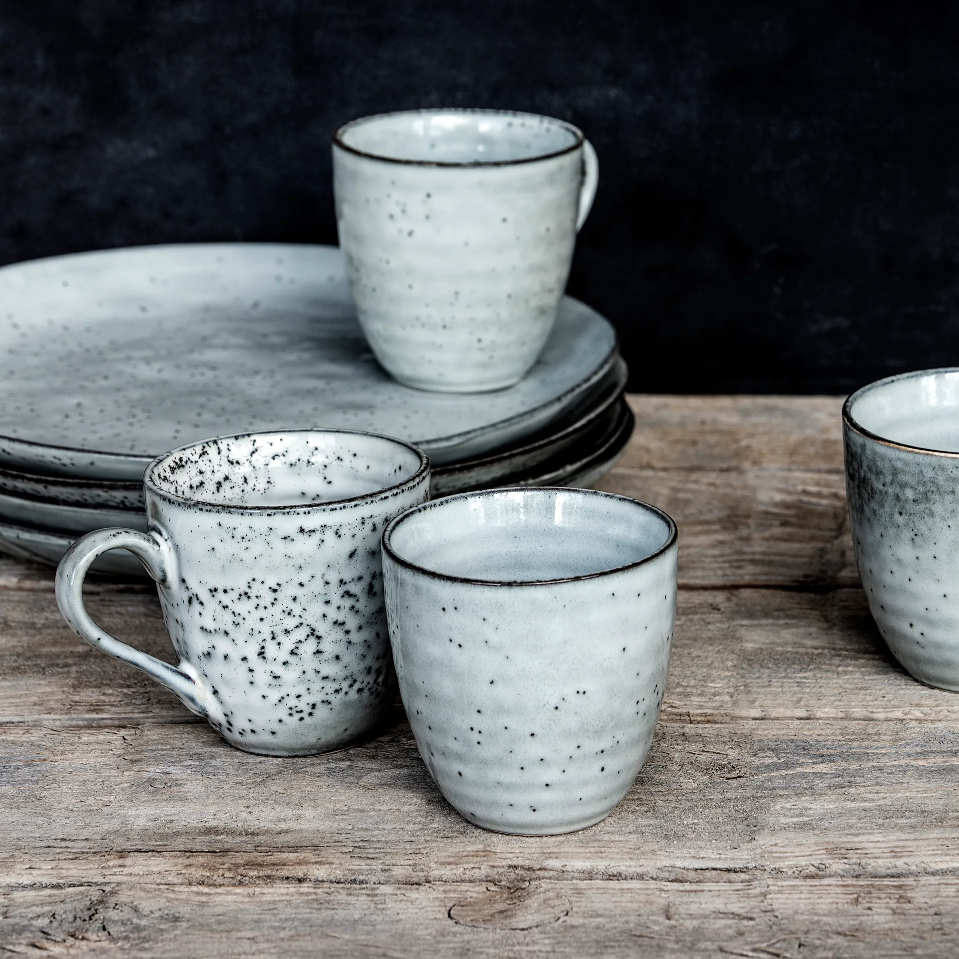 Rustic mugg 30 cl, Grå-blå House Doctor