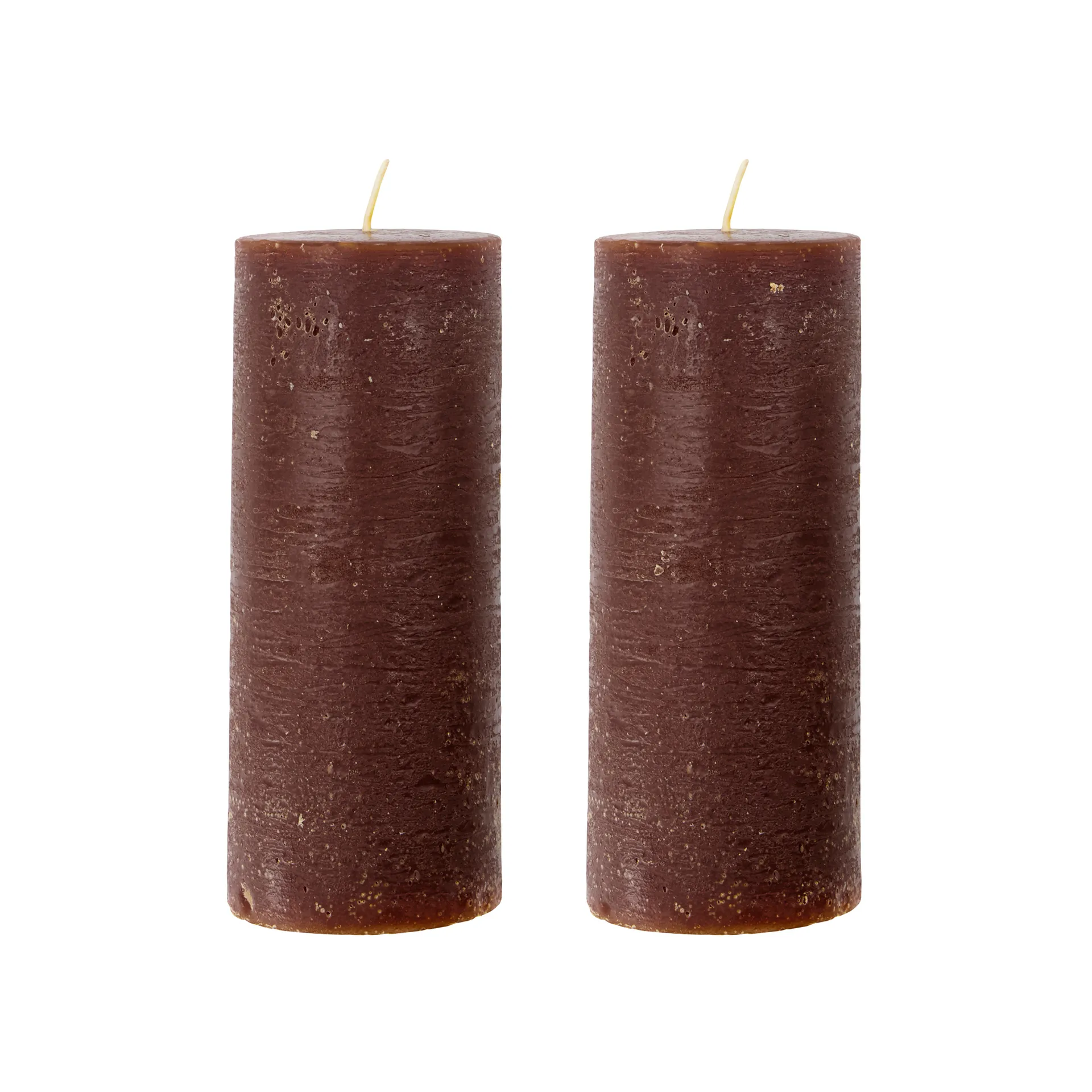 Rustic Wax blockljus 15 cm 2-pack, Cognac House Doctor