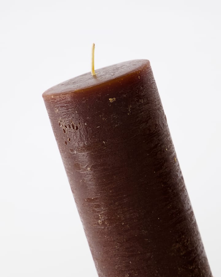 Rustic Wax blockljus 15 cm 2-pack - Cognac - House Doctor
