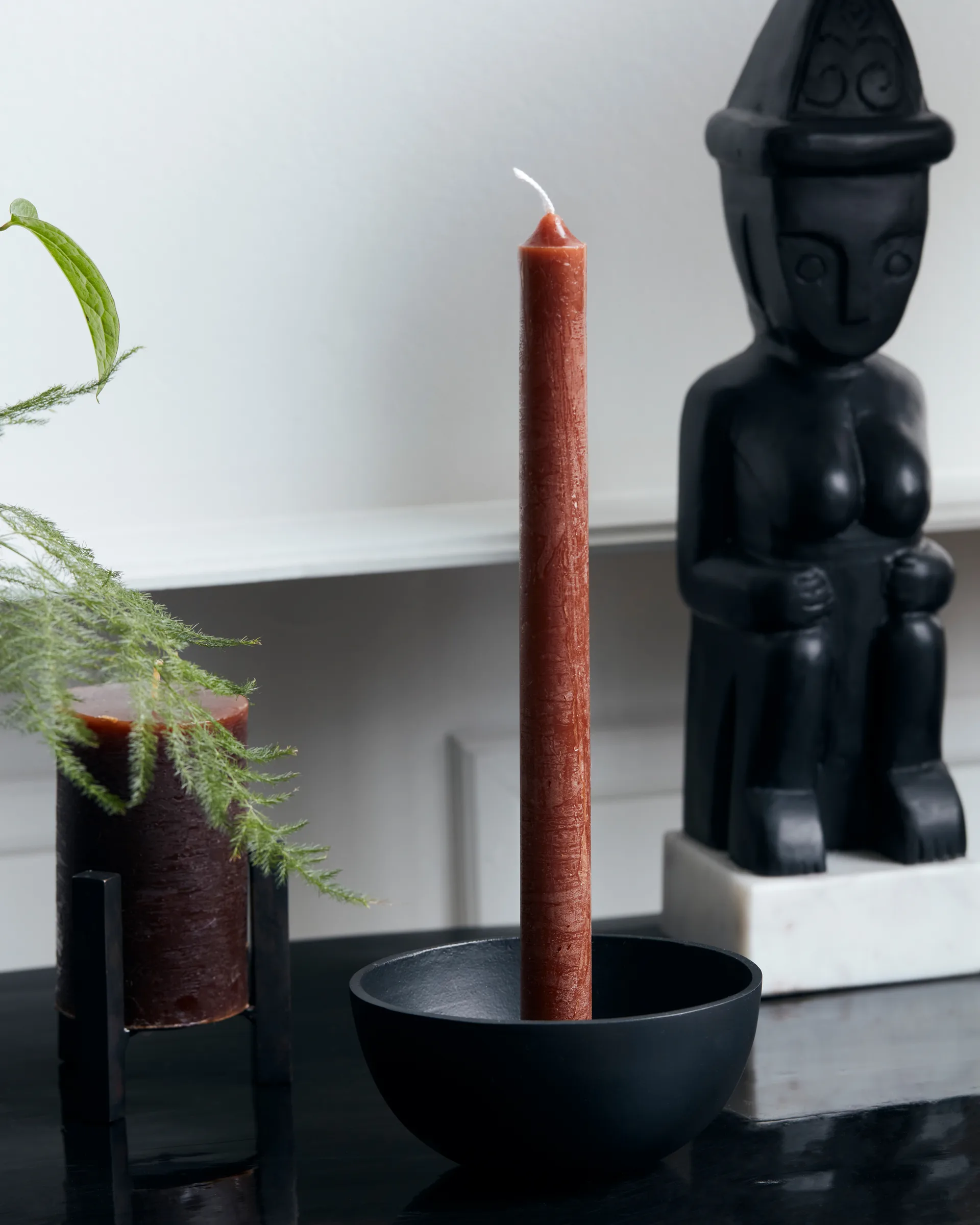 Rustic Wax ljus 25 cm 8-pack, Cognac House Doctor