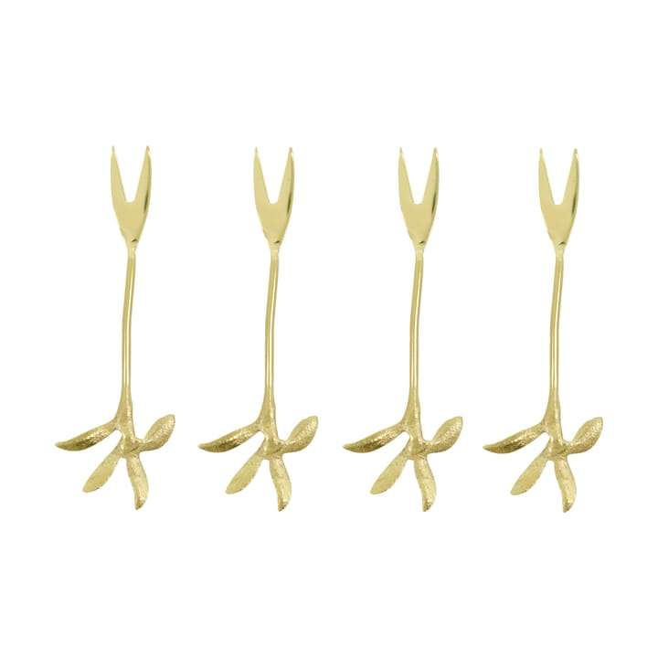 Serve serveringsgaffel 4-pack, Antik guld House Doctor