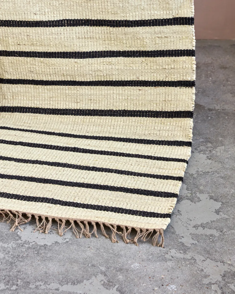 Sima matta 180x180 cm, Svart-natur House Doctor