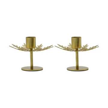 Snowflake ljusstake 2-pack - Antik mässingsfärg - House Doctor